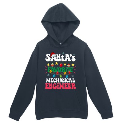 SantaS Favorite Mechanical Engineer Santa Hat Light Xmas Urban Pullover Hoodie