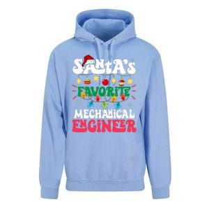 SantaS Favorite Mechanical Engineer Santa Hat Light Xmas Unisex Surf Hoodie