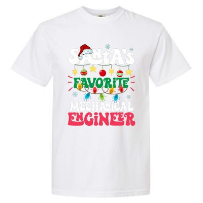 SantaS Favorite Mechanical Engineer Santa Hat Light Xmas Garment-Dyed Heavyweight T-Shirt