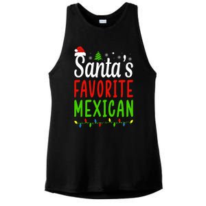 Santas Favorite Mexican Funny Christmas Santa Hat Light Ladies PosiCharge Tri-Blend Wicking Tank