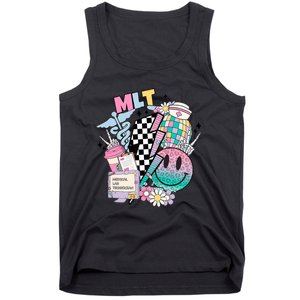 Smile Face Mlt Medical Laboratory Technician Stethoscope Tank Top