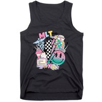 Smile Face Mlt Medical Laboratory Technician Stethoscope Tank Top