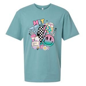 Smile Face Mlt Medical Laboratory Technician Stethoscope Sueded Cloud Jersey T-Shirt