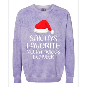 SantaS Favorite Mechatronics Engineer Matching Family Xmas Gift Colorblast Crewneck Sweatshirt