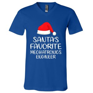 SantaS Favorite Mechatronics Engineer Matching Family Xmas Gift V-Neck T-Shirt