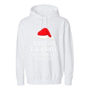 SantaS Favorite Mechatronics Engineer Matching Family Xmas Gift Garment-Dyed Fleece Hoodie