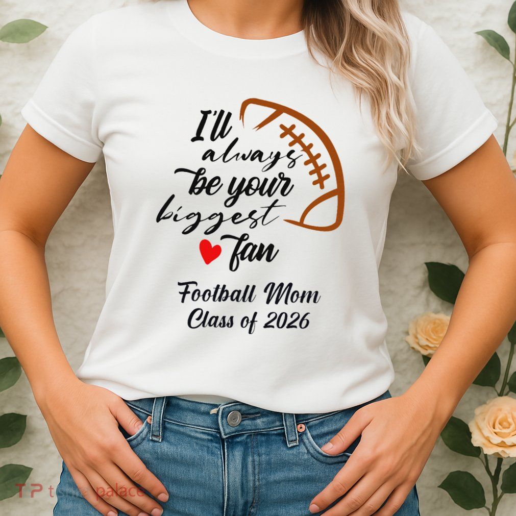 Senior Football Mom Class Of 2026 Graduation Graduate Womens T-Shirt