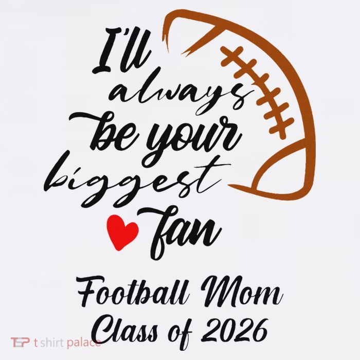 Senior Football Mom Class Of 2026 Graduation Graduate Womens T-Shirt