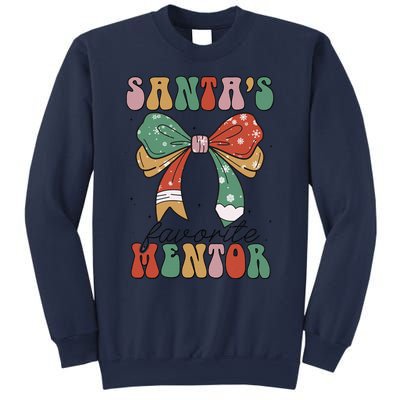 SantaS Favorite Mentor Coquette Bow Christmas Merry Xmas Sweatshirt