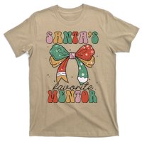 SantaS Favorite Mentor Coquette Bow Christmas Merry Xmas T-Shirt