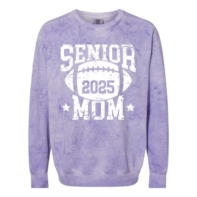 Senior Football Mom Graduation Class Of 2025 Senior 25 Colorblast Crewneck Sweatshirt