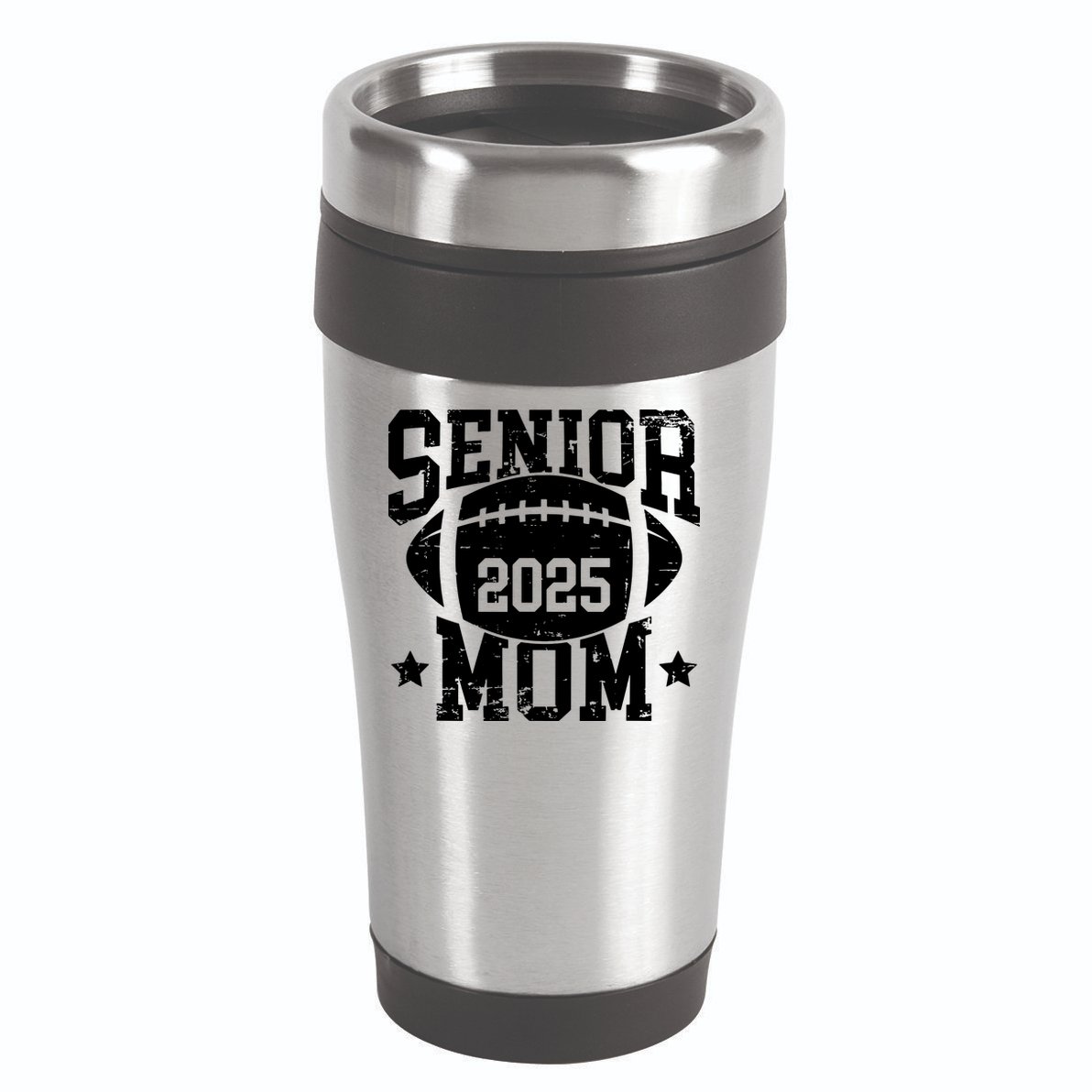 Senior Football Mom Graduation Class Of 2025 Senior 25 16oz Travel Tumbler