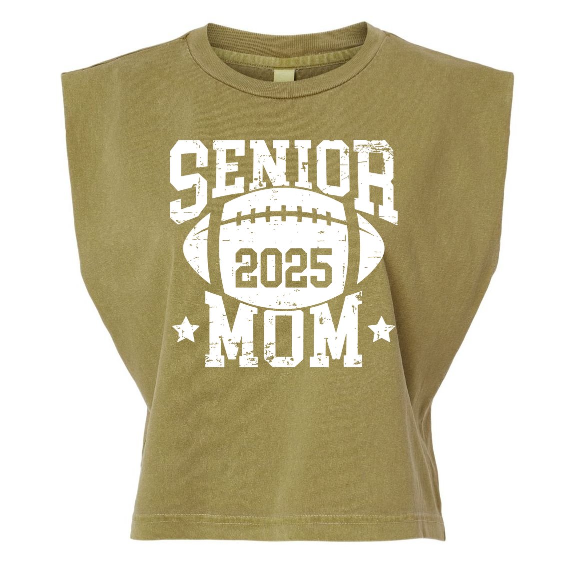 Senior Football Mom Graduation Class Of 2025 Senior 25 Garment-Dyed Women's Muscle Tee