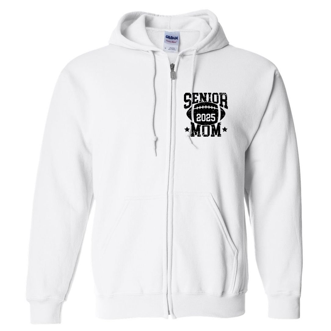 Senior Football Mom Graduation Class Of 2025 Senior 25 Full Zip Hoodie