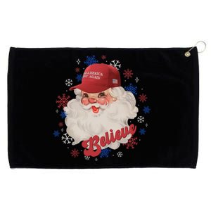 Santa Face Maga Trump Santa Hat Retro Make Christmas Great Gift Grommeted Golf Towel