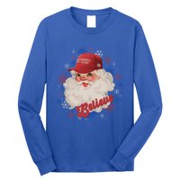 Santa Face Maga Trump Santa Hat Retro Make Christmas Great Gift Long Sleeve Shirt