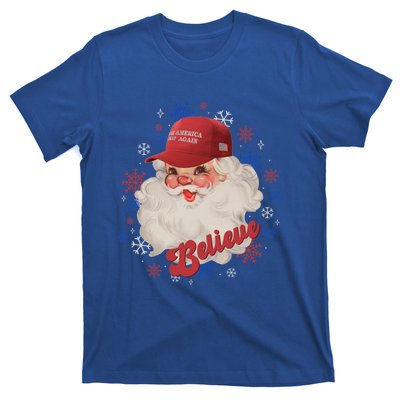 Santa Face Maga Trump Santa Hat Retro Make Christmas Great Gift T-Shirt