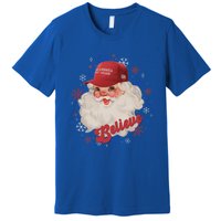 Santa Face Maga Trump Santa Hat Retro Make Christmas Great Gift Premium T-Shirt