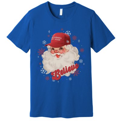 Santa Face Maga Trump Santa Hat Retro Make Christmas Great Gift Premium T-Shirt