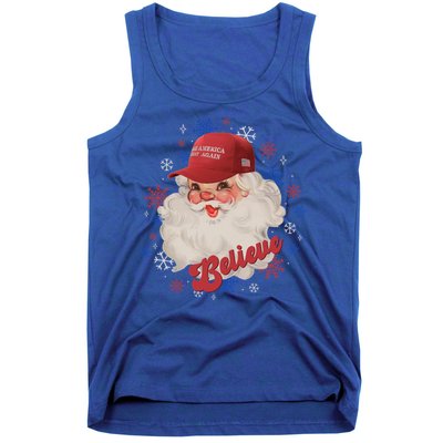 Santa Face Maga Trump Santa Hat Retro Make Christmas Great Gift Tank Top