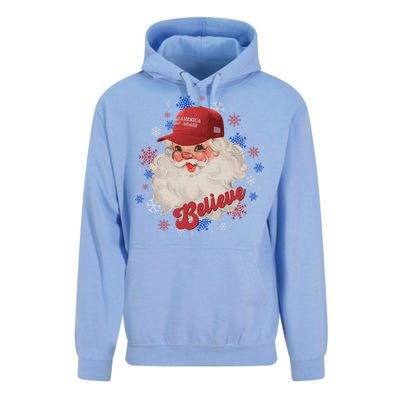 Santa Face Maga Trump Santa Hat Retro Make Christmas Great Gift Unisex Surf Hoodie