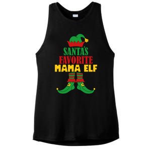 SantaS Favorite Mama Elf Christmas Matching Holiday Gift Ladies PosiCharge Tri-Blend Wicking Tank