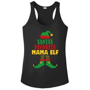 SantaS Favorite Mama Elf Christmas Matching Holiday Gift Ladies PosiCharge Competitor Racerback Tank