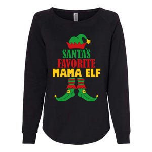 SantaS Favorite Mama Elf Christmas Matching Holiday Gift Womens California Wash Sweatshirt