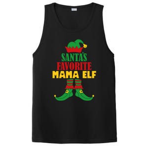 SantaS Favorite Mama Elf Christmas Matching Holiday Gift PosiCharge Competitor Tank