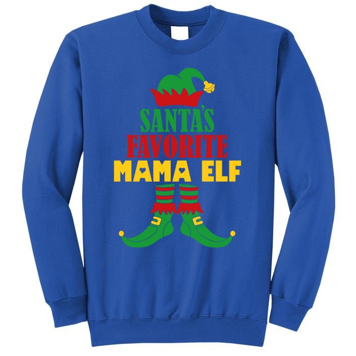 SantaS Favorite Mama Elf Christmas Matching Holiday Gift Sweatshirt