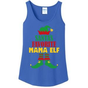 SantaS Favorite Mama Elf Christmas Matching Holiday Gift Ladies Essential Tank