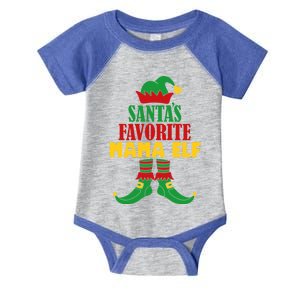 SantaS Favorite Mama Elf Christmas Matching Holiday Gift Infant Baby Jersey Bodysuit