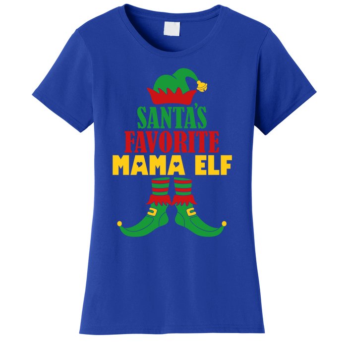 SantaS Favorite Mama Elf Christmas Matching Holiday Gift Women's T-Shirt