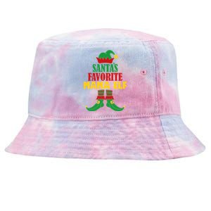 SantaS Favorite Mama Elf Christmas Matching Holiday Gift Tie-Dyed Bucket Hat