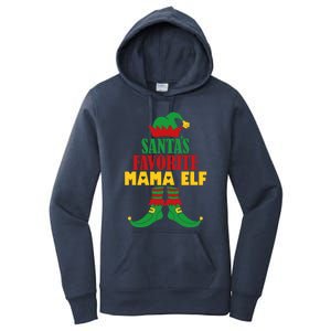 SantaS Favorite Mama Elf Christmas Matching Holiday Gift Women's Pullover Hoodie