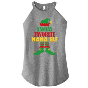 SantaS Favorite Mama Elf Christmas Matching Holiday Gift Women's Perfect Tri Rocker Tank