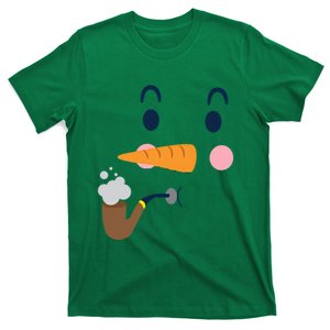 Snowman Face Merry Christmas T-Shirt