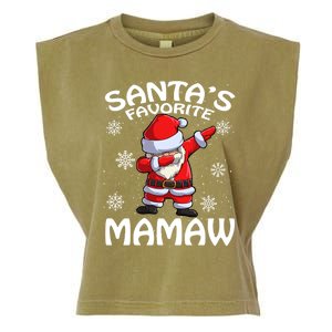 SantaS Favorite Mamaw Christmas Cute Gift Garment-Dyed Women's Muscle Tee