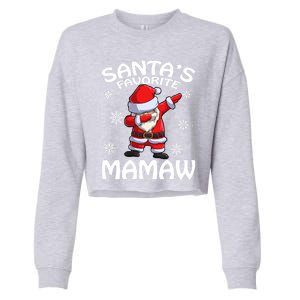 SantaS Favorite Mamaw Christmas Cute Gift Cropped Pullover Crew