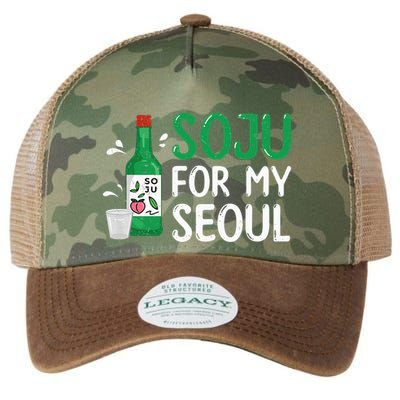 Soju For My Seoul Funny Soju Korean Liquor Drink Legacy Tie Dye Trucker Hat