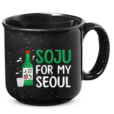 Soju For My Seoul Funny Soju Korean Liquor Drink 15oz Campfire Ceramic Mug