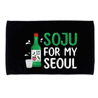 Soju For My Seoul Funny Soju Korean Liquor Drink Microfiber Hand Towel