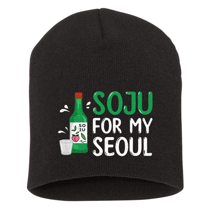 Soju For My Seoul Funny Soju Korean Liquor Drink Short Acrylic Beanie
