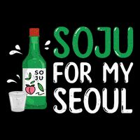 Soju For My Seoul Funny Soju Korean Liquor Drink Short Acrylic Beanie