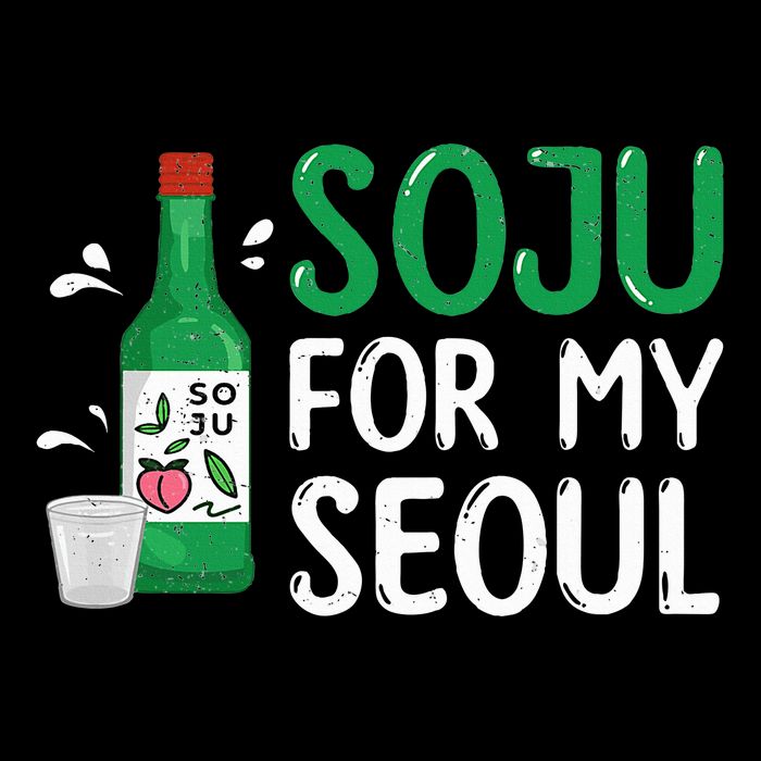 Soju For My Seoul Funny Soju Korean Liquor Drink Short Acrylic Beanie