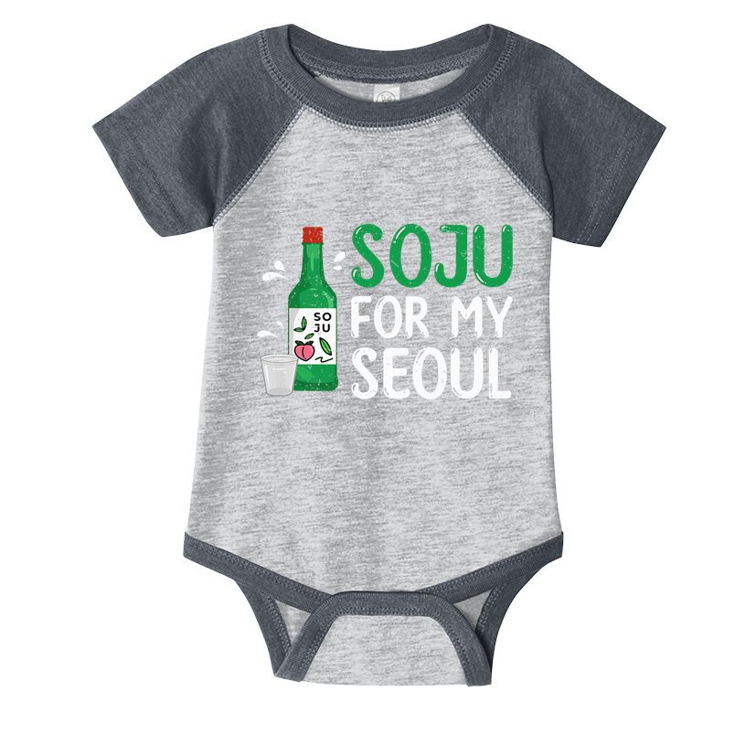 Soju For My Seoul Funny Soju Korean Liquor Drink Infant Baby Jersey Bodysuit