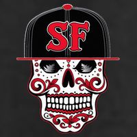 San Francisco Mexican Sugar Skull Design Bay Area 7 Panel Mesh Trucker Snapback Hat