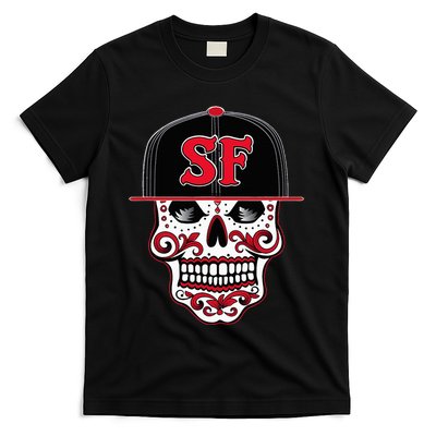 San Francisco Mexican Sugar Skull Design Bay Area T-Shirt