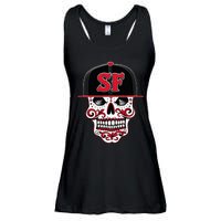 San Francisco Mexican Sugar Skull Design Bay Area Ladies Essential Flowy Tank