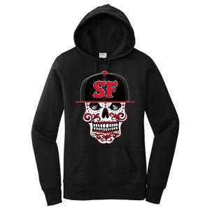 San Francisco Mexican Sugar Skull Design Bay Area Women's Pullover Hoodie